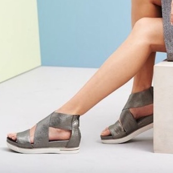 Eileen Fisher Pewter Sport Wedge Sandal - Picture 11 of 11